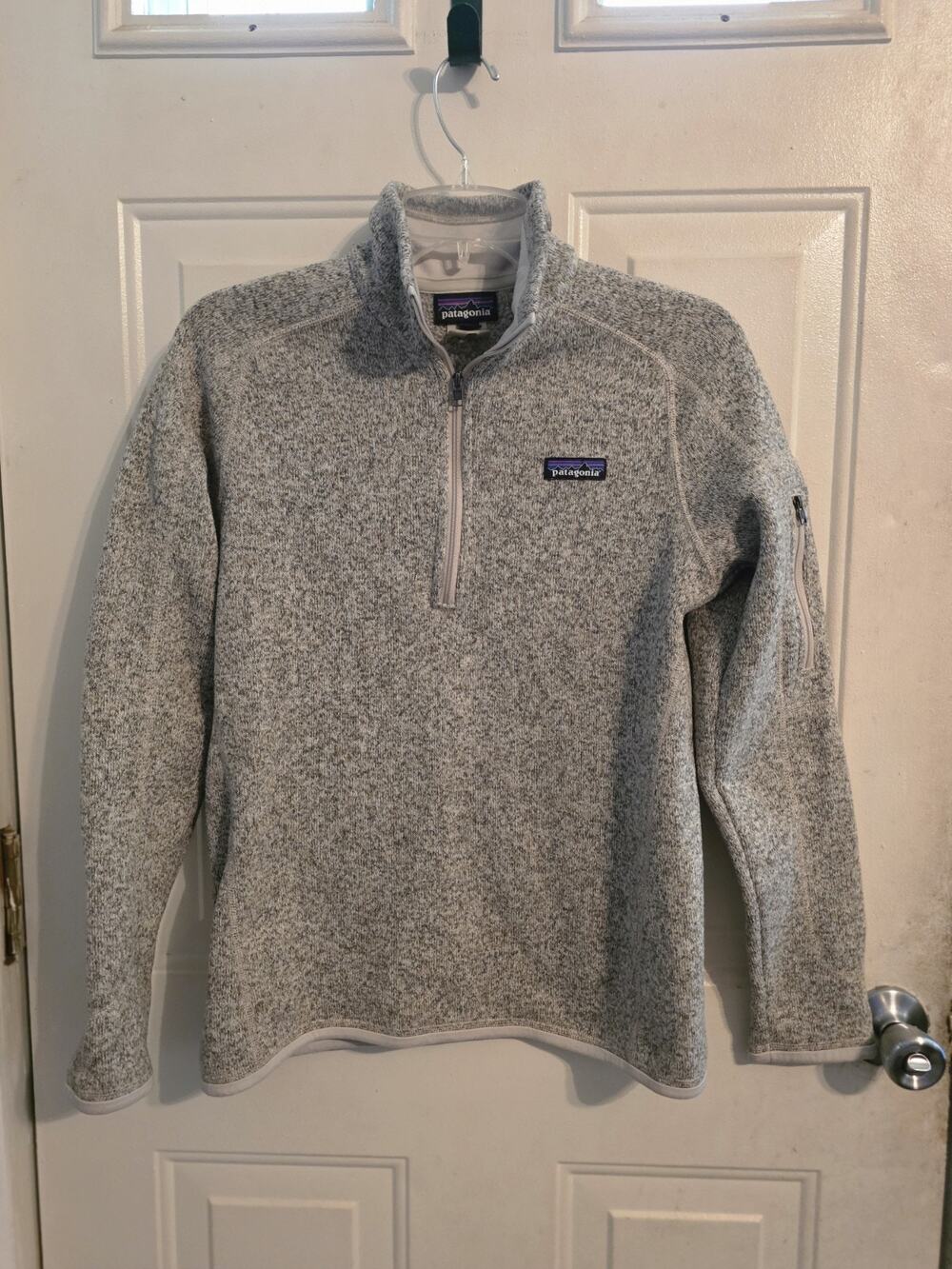 Patagonia Womans Better Sweater 1/4 Zip Fleece Heathered Gray Size M Winter